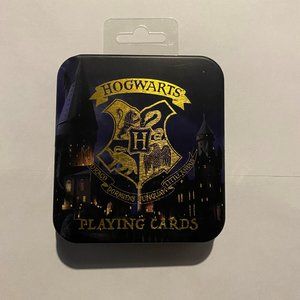 Harry Potter Hogwarts playing cards with blue storage tin